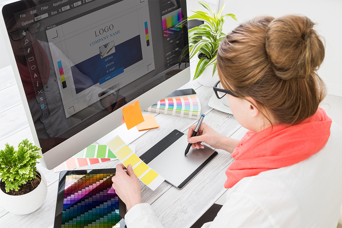 logo design in Photoshop for beginners.